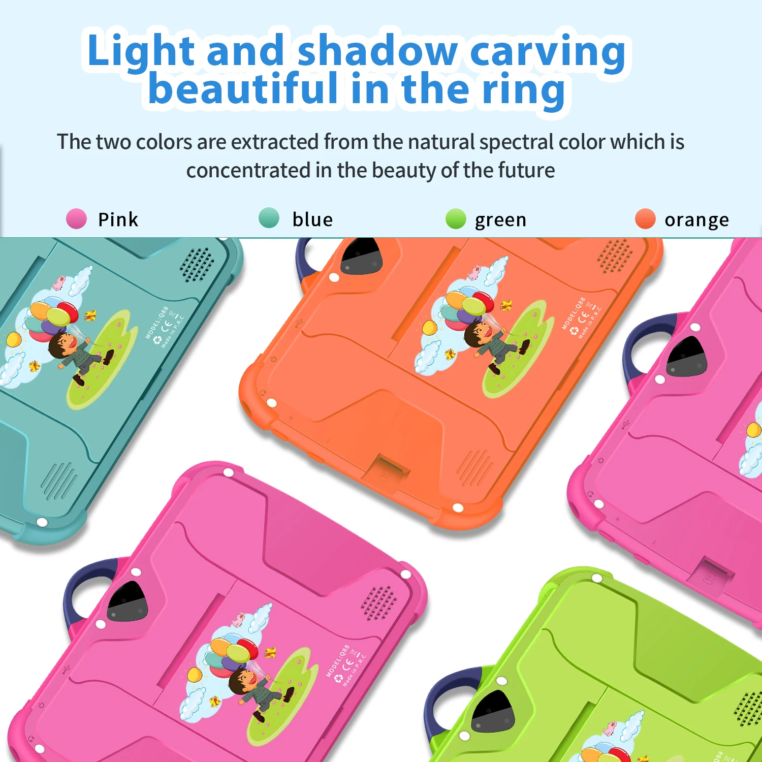 Nuevo patrón de dibujos animados tableta para niños 7 pulgadas Quad Core 4GB RAM 64GB ROM Android juegos educativos de aprendizaje tabletas regalos para niños - Imagen 6