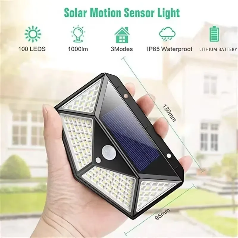 Lámpara Solar multifuncional para decoración de jardín al aire libre, luz LED Solar, foco alimentado por luz Solar impermeable con Sensor de movimiento - Imagen 3