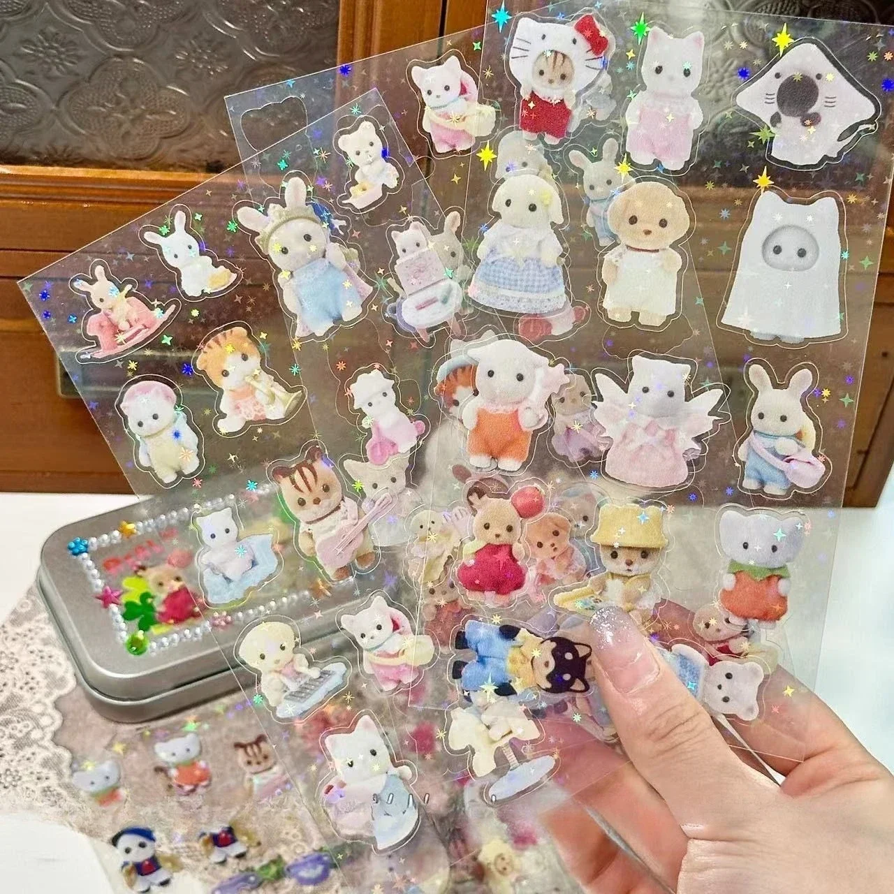 Sylvanian Families pegatina juguete para niños cocina juguetes niña Sylvanians familia niños juguetes para niñas Ternuries Silvania Familiy - Imagen 2