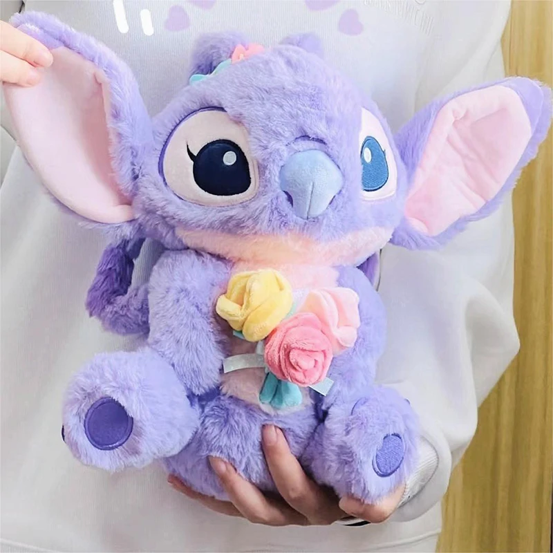 Juguete de peluche genuino de Disney Stitch de 25-30CM, juguetes de peluche de Anime Lilo & Stitch, almohada bonita de dibujos animados Kawaii, juguetes para niños, regalo de cumpleaños - Imagen 3
