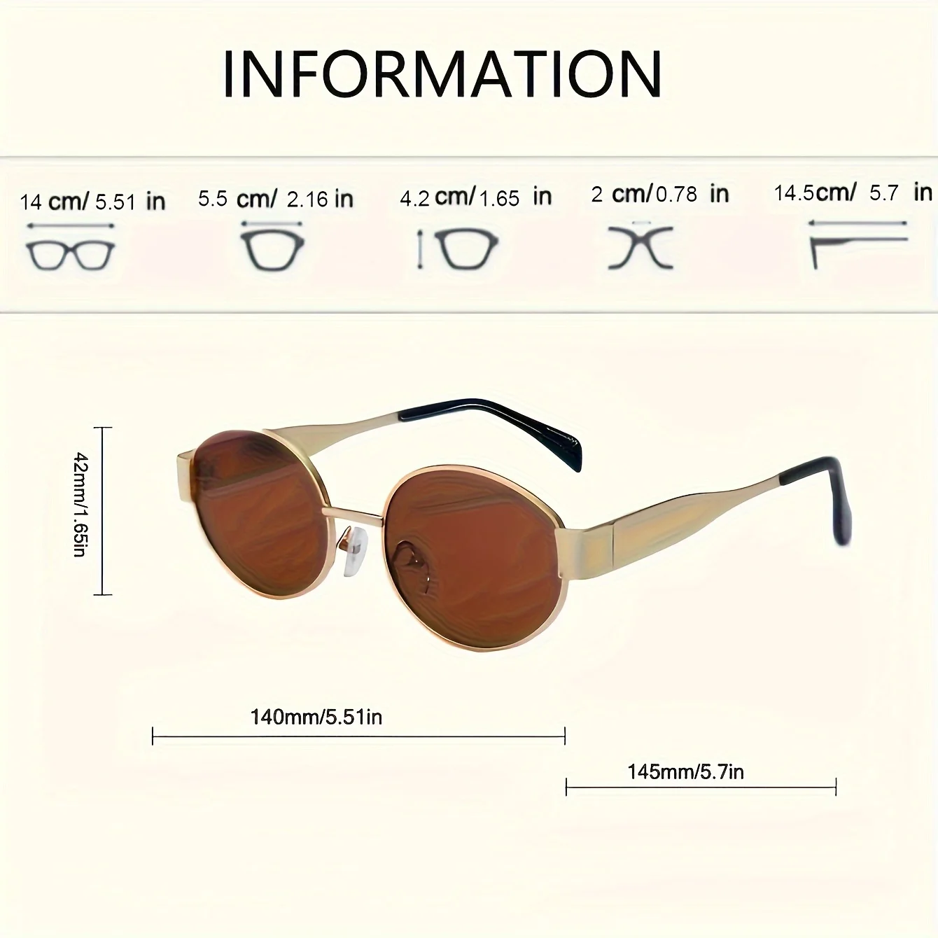 Gafas de sol ovaladas para mujeres y hombres, gafas de sol con montura metálica de moda, tonos clásicos - Imagen 6