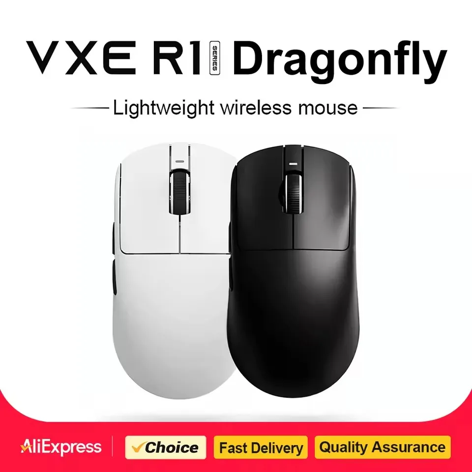 Ratón Inalámbrico VXE Dragonfly R1 con Sensor PAW3395, Nordic 52840, 2KHz FPS, Ratón para Juegos con Velocidad Inteligente y Baja Latencia, para Juegos y Oficina - Imagen 2
