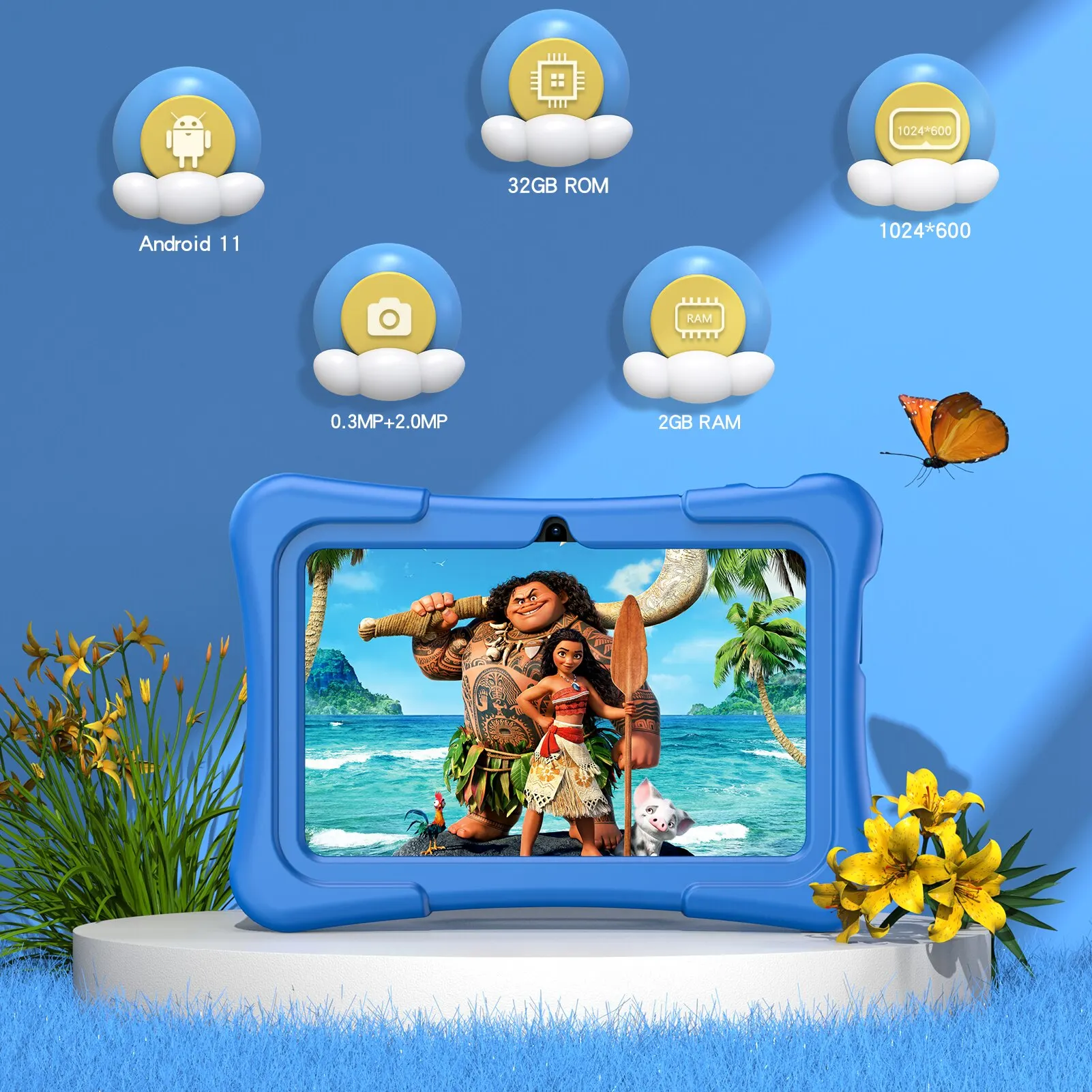 Tableta PRITOM para Niños de 7 Pulgadas, Android 13, 32 GB, WiFi, Bluetooth, Cámara Dual, Software Educativo Instalado, con Funda Protectora - Imagen 5