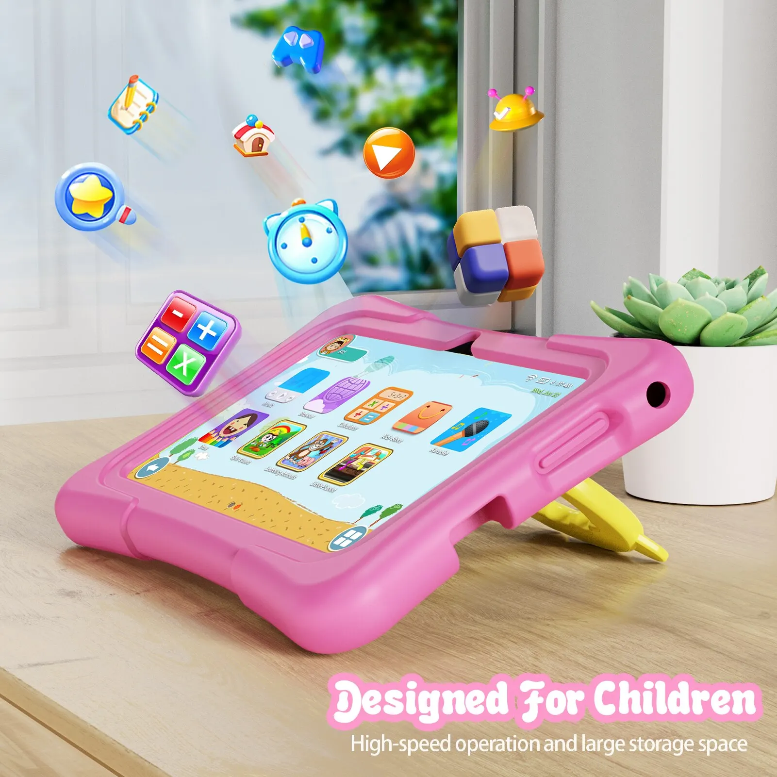 Tableta PRITOM para Niños de 7 Pulgadas, Android 13, 32 GB, WiFi, Bluetooth, Cámara Dual, Software Educativo Instalado, con Funda Protectora - Imagen 4