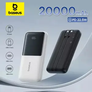 Baseus Power Bank 20000mAh PD 22,5 W carga rápida teléfono batería externa cargador Powerbank para Xiaomi Poco iPhone Samsung iPad
