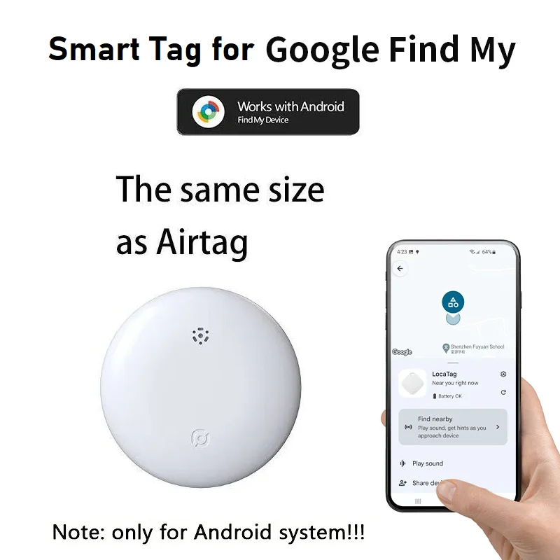 Rastreador Global Android Compatible con Google Find Hub, Localizador de Posición Global, Reemplazo de Airtag, Buscador Inteligente para Coche, Niños, Mascotas y Bolsas - Imagen 5