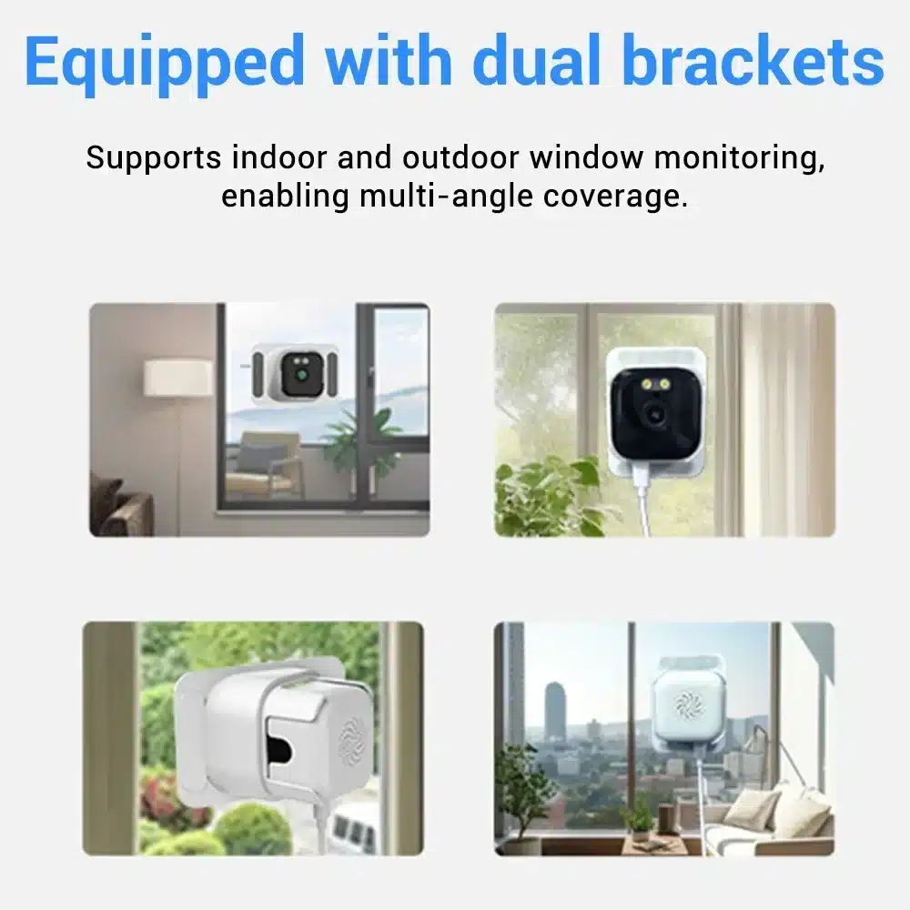 Cámara de ventana WIFI de 5MP, 5GHz, seguridad interior del hogar, visión nocturna a Color, detección de movimiento, Monitor de bebé, cámaras de vigilancia - Imagen 3